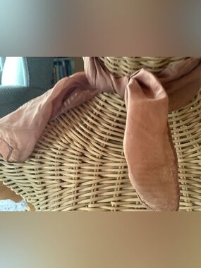 💚3 silk scarves..2 are blue and one brownish mauve